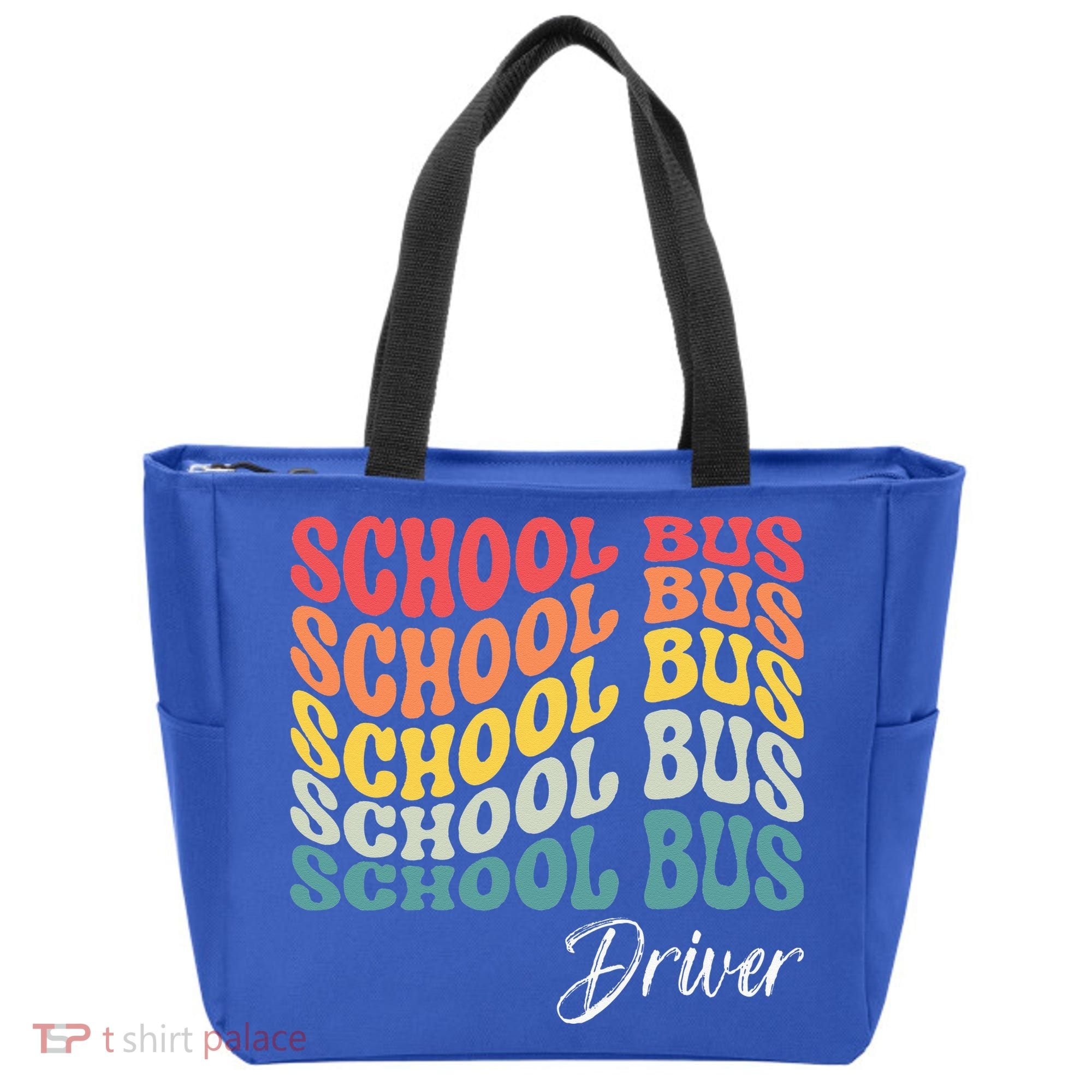 School Bus Driver Groovy Retro Funny Back To School Tote Bag