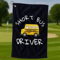 School bus driver Funny Novelty School Bus Driver Golf Towel thumb 1