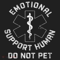 S Back Do Not Pet Emotional Support Husband Funny Beanie thumb 2