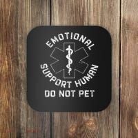 S Back Do Not Pet Emotional Support Husband Funny Coaster thumb 0