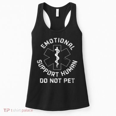 S Back Do Not Pet Emotional Support Husband Funny Women's Tank Top