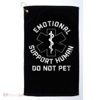 S Back Do Not Pet Emotional Support Husband Funny Golf Towel thumb 0