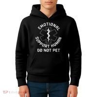 S Back Do Not Pet Emotional Support Husband Funny Kids Hoodie thumb 4