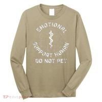 S Back Do Not Pet Emotional Support Husband Funny Long Sleeve Shirt thumb 0