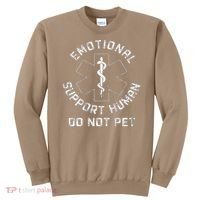 S Back Do Not Pet Emotional Support Husband Funny Sweatshirt thumb 0