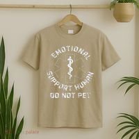 S Back Do Not Pet Emotional Support Husband Funny T-Shirt thumb 2