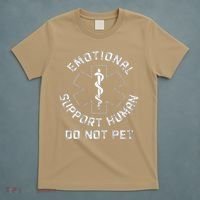 S Back Do Not Pet Emotional Support Husband Funny T-Shirt thumb 5