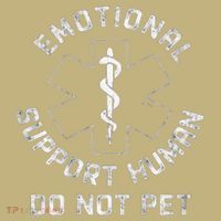 S Back Do Not Pet Emotional Support Husband Funny T-Shirt thumb 7