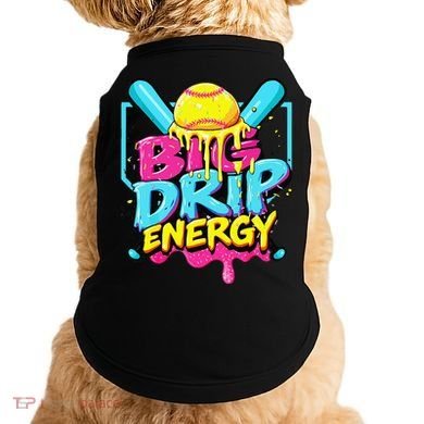 Softball Big Drip Energy Ice Cream Dripping Softball Doggie Tank