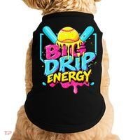 Softball Big Drip Energy Ice Cream Dripping Softball Doggie Tank thumb 0