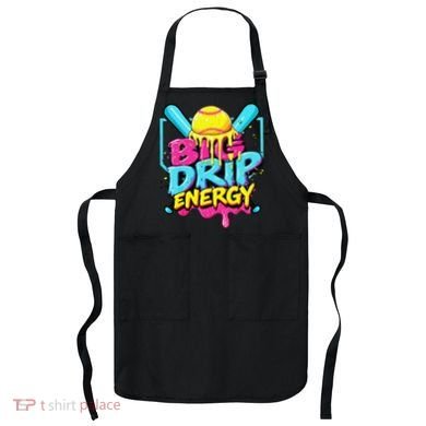 Softball Big Drip Energy Ice Cream Dripping Softball Apron