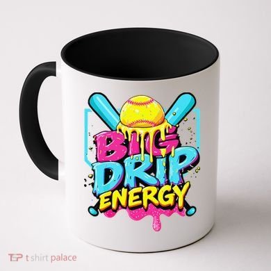 Softball Big Drip Energy Ice Cream Dripping Softball Coffee Mug