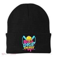 Softball Big Drip Energy Ice Cream Dripping Softball Beanie thumb 0