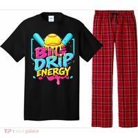 Softball Big Drip Energy Ice Cream Dripping Softball Pajama Set thumb 0