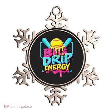 Softball Big Drip Energy Ice Cream Dripping Softball Ornament