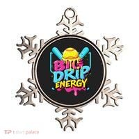 Softball Big Drip Energy Ice Cream Dripping Softball Ornament thumb 0