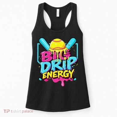 Softball Big Drip Energy Ice Cream Dripping Softball Women's Tank Top