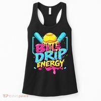 Softball Big Drip Energy Ice Cream Dripping Softball Women's Tank Top thumb 0