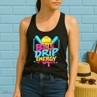 Softball Big Drip Energy Ice Cream Dripping Softball Women's Tank Top thumb 2