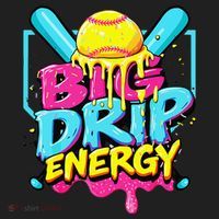 Softball Big Drip Energy Ice Cream Dripping Softball Hat thumb 2