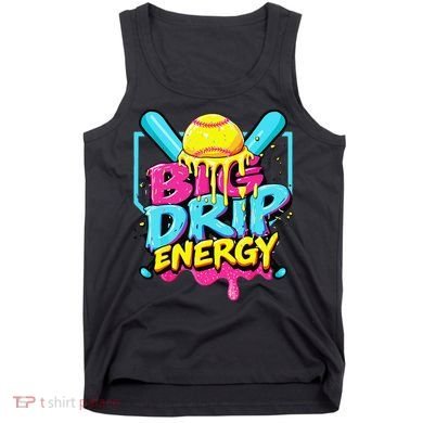 Softball Big Drip Energy Ice Cream Dripping Softball Tank Top