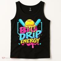 Softball Big Drip Energy Ice Cream Dripping Softball Tank Top thumb 2