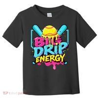 Softball Big Drip Energy Ice Cream Dripping Softball Toddler T-Shirt thumb 0