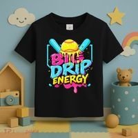 Softball Big Drip Energy Ice Cream Dripping Softball Toddler T-Shirt thumb 3