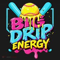 Softball Big Drip Energy Ice Cream Dripping Softball Visor thumb 3