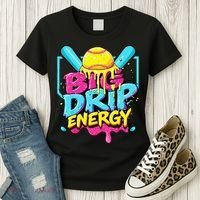 Softball Big Drip Energy Ice Cream Dripping Softball Women's T-Shirt thumb 3