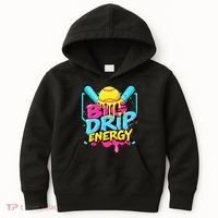 Softball Big Drip Energy Ice Cream Dripping Softball Kids Hoodie thumb 0