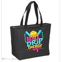 Softball Big Drip Energy Ice Cream Dripping Softball Tote Bag thumb 2