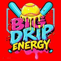 Softball Big Drip Energy Ice Cream Dripping Softball Santa Hat thumb 1