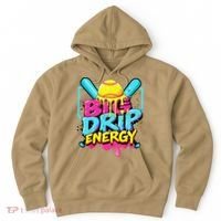 Softball Big Drip Energy Ice Cream Dripping Softball Hoodie thumb 0