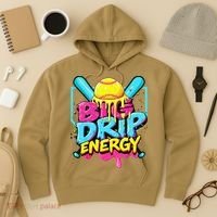 Softball Big Drip Energy Ice Cream Dripping Softball Hoodie thumb 3