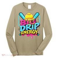 Softball Big Drip Energy Ice Cream Dripping Softball Long Sleeve Shirt thumb 0
