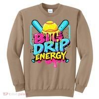 Softball Big Drip Energy Ice Cream Dripping Softball Sweatshirt thumb 0