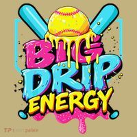 Softball Big Drip Energy Ice Cream Dripping Softball Sweatshirt thumb 2