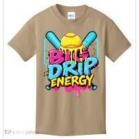 Softball Big Drip Energy Ice Cream Dripping Softball Kids T-Shirt thumb 0