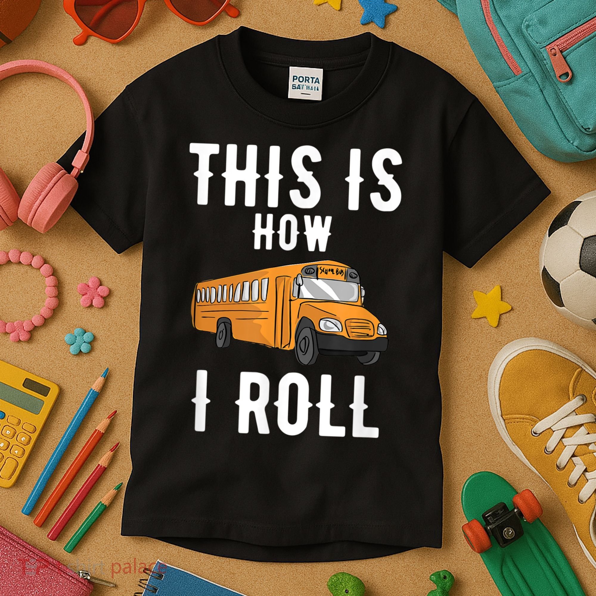 School Bus Driver This How I Roll Gift Kids T-Shirt