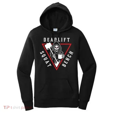 Squat Bench Deadlift Grim Reaper Women's Hoodie