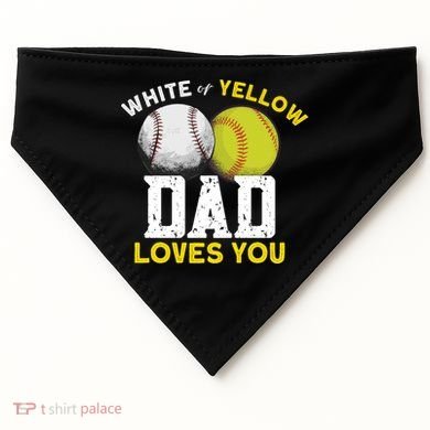 Softball Baseball Dad Gift Softballgiftbaseball Player Softball Meaningful Gift USA-Made Doggie Bandana