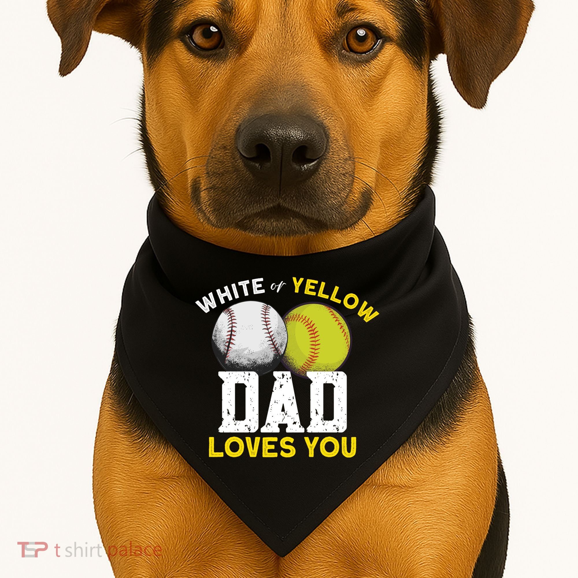Softball Baseball Dad Gift Softballgiftbaseball Player Softball Meaningful Gift USA-Made Doggie Bandana