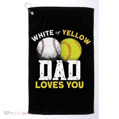 Softball Baseball Dad Gift Softballgiftbaseball Player Softball Meaningful Gift Golf Towel