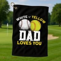 Softball Baseball Dad Gift Softballgiftbaseball Player Softball Meaningful Gift Golf Towel thumb 1