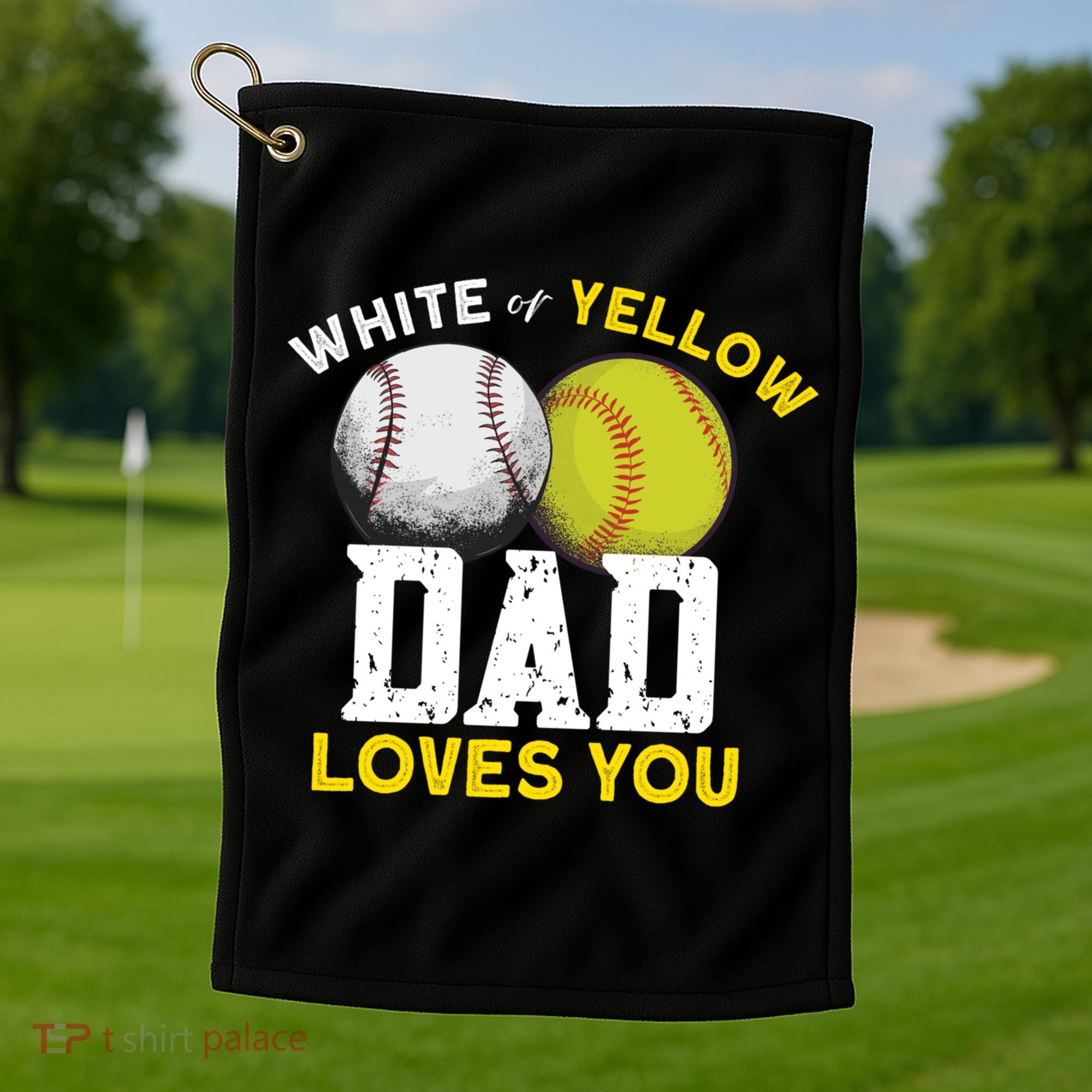 Softball Baseball Dad Gift Softballgiftbaseball Player Softball Meaningful Gift Golf Towel
