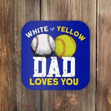 Softball Baseball Dad Gift Softballgiftbaseball Player Softball Meaningful Gift Coaster