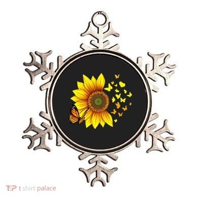 Sunflower Butterflies Design Ornament
