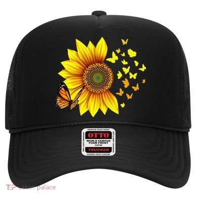 Sunflower Butterflies Design Hat
