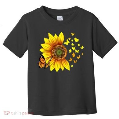 Sunflower Butterflies Design Toddler T-Shirt